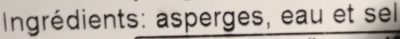 Asperges vertes ingredients label