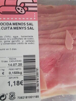 Finísimo paleta cocida menos sal