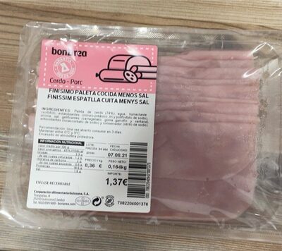 Finisimo paleta cocida menos sal