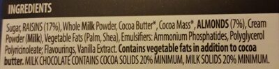 fruit and nut ingredients label