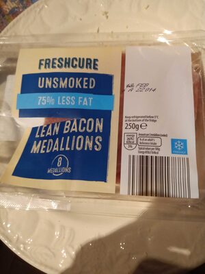 Unsmoked lean bacon front packaging