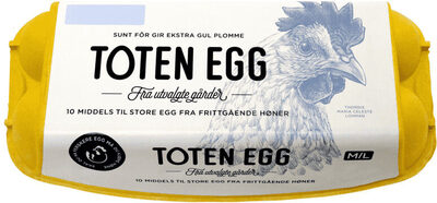 Toten Egg fra Frittgående Høner 10pk M/L