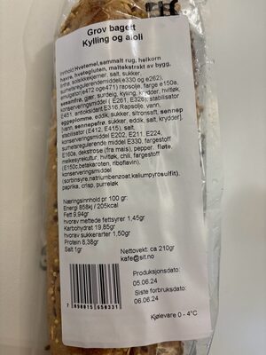 Grov Bagett Kylling og Aioli