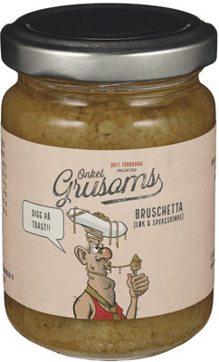 Onkel Grusoms Bruschetta Løk & Spekeskinke 135g