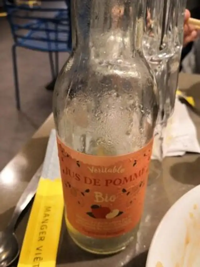 Jus de pomme bio front packaging