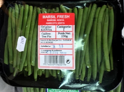 Haricots verts front packaging