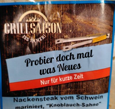 Nackensteak mariniert „Knoblauch-Sahne“