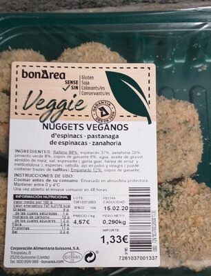 Nuggets veganos front packaging