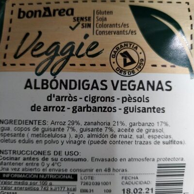 Albóndigas veganas