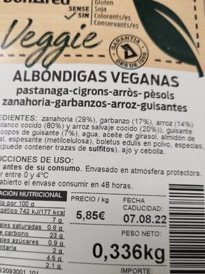 Albóndigas veganas