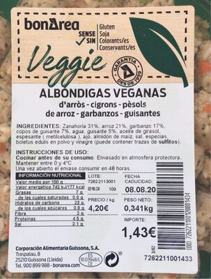 Albondigas veganas