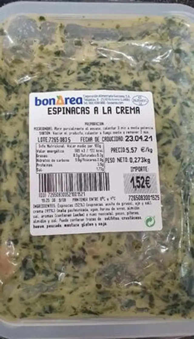 ESPINACAS A LA CREMA