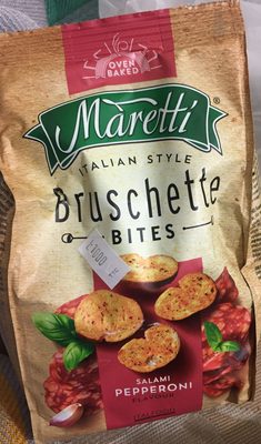 Bruschette bites salami pepperoni