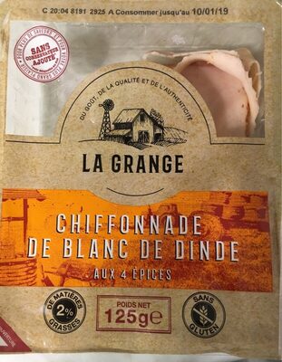 Chiffonawe de blanc de dinde