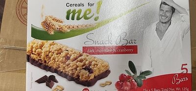 Snack bar (chocolat noir et cranberry)