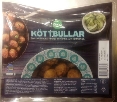 Coop Köttbullar front packaging