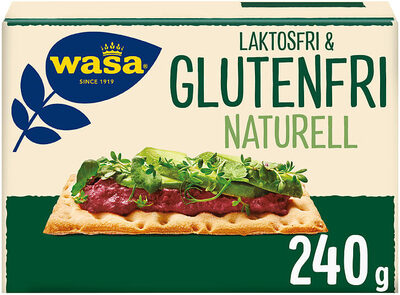 Knekkebrød Naturell Gl.Fri 240g Wasa front packaging
