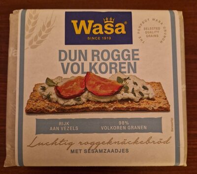 Dun rogge volkoren knäckebröd