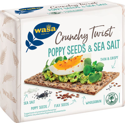 Cracottes : Poppy seed & sea salt 245g front packaging