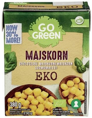 Maiskorn Økologisk, 380 g front packaging