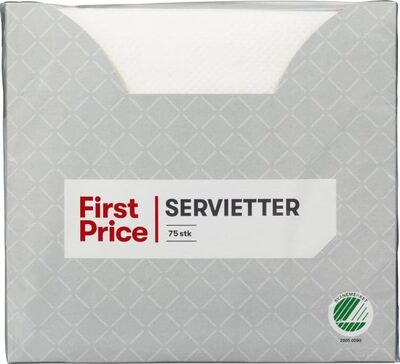 Serviett Buffet Hvit 75stk First Price