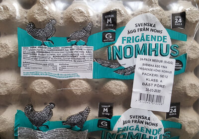 Svenska ägg från frigående höns inomhus