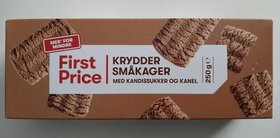 Spiced biscuits with sugar and cinnamon front packaging