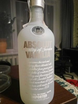 Vanilla flavored vodka