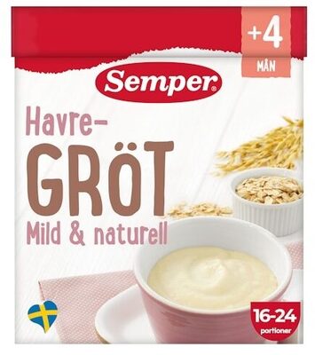 Havregrøt Mild & Naturell Fra 4 mnd, 480 g