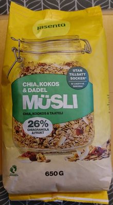 Chia, kokos & dadel müsli