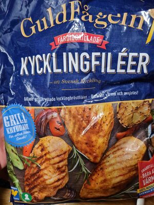 Kycklingfiléer färdiggrillade front packaging
