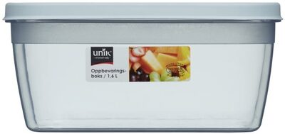 Oppbevaringsboks Rektangulær 1,6l Unik