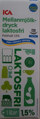 Mellanmjölk-dryck laktosfri front packaging