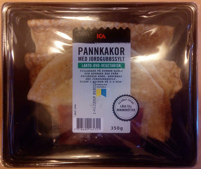 ICA Pannkakor med jordgubbssylt front packaging