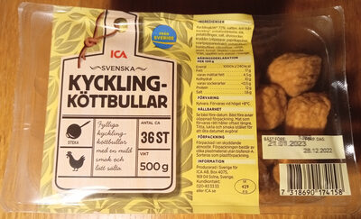 ICA Kycklingköttbullar