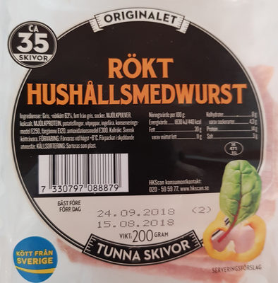 rökt hushållsmedwurst