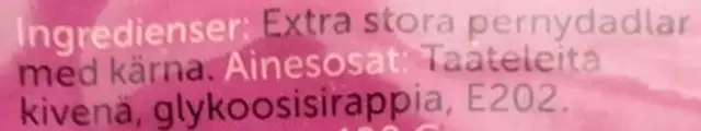 Dadlar ingredients label