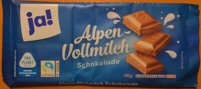 Alpen-Vollmilch Schokolade front packaging