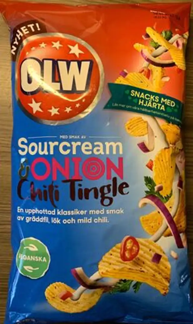sourcream & onion chili tingle front packaging