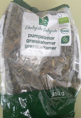 Organic pumpkin seeds front packaging