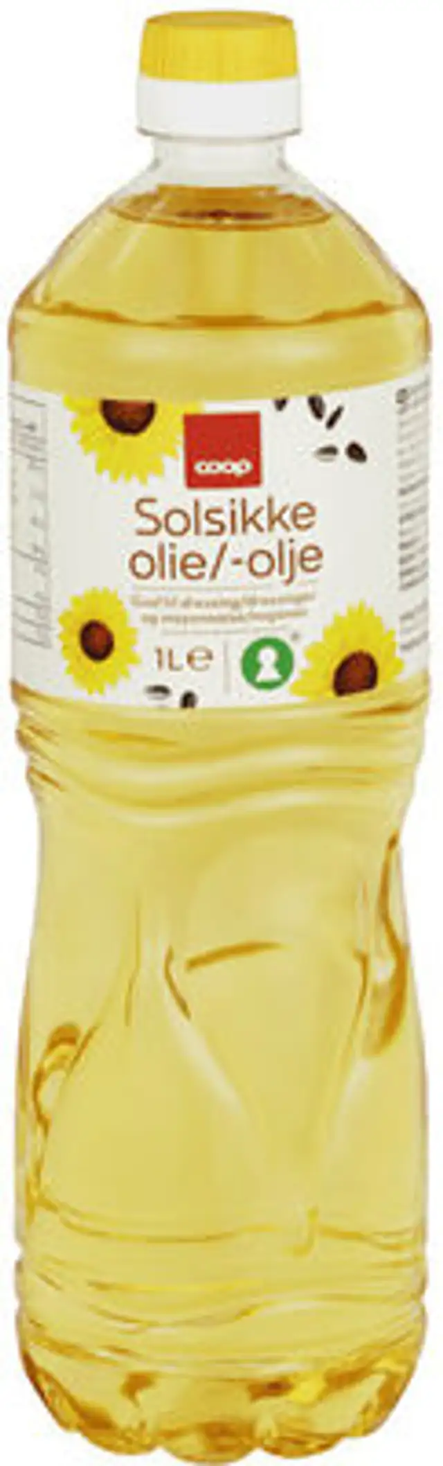 Coop Solsikkeolje 1l front packaging
