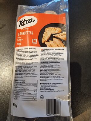 2 baguettes, grove forbagte