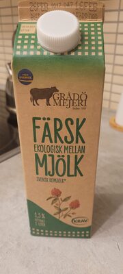 Färsk Ekologisk Mellan Mjölk