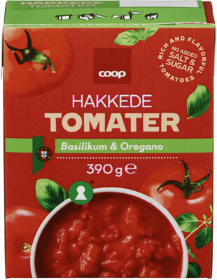 Coop Hakkede Tomater Basilikum 390g