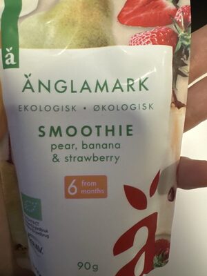 Smoothie; pear, banana and strawberry