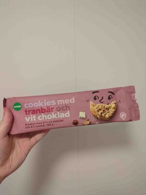 Cookies med tranbär och vit choklad