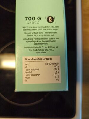 Carnaroli nutrition facts table