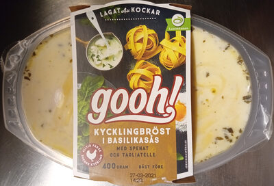 Lantmännen Gooh! Kycklingbröst i basilikasås