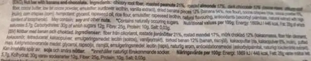 NUTBAR, Sea salt chocolate almond peanut nutrition facts table