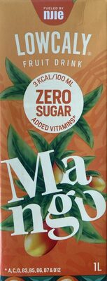 Lowcally Fruit Drink Mango front packaging